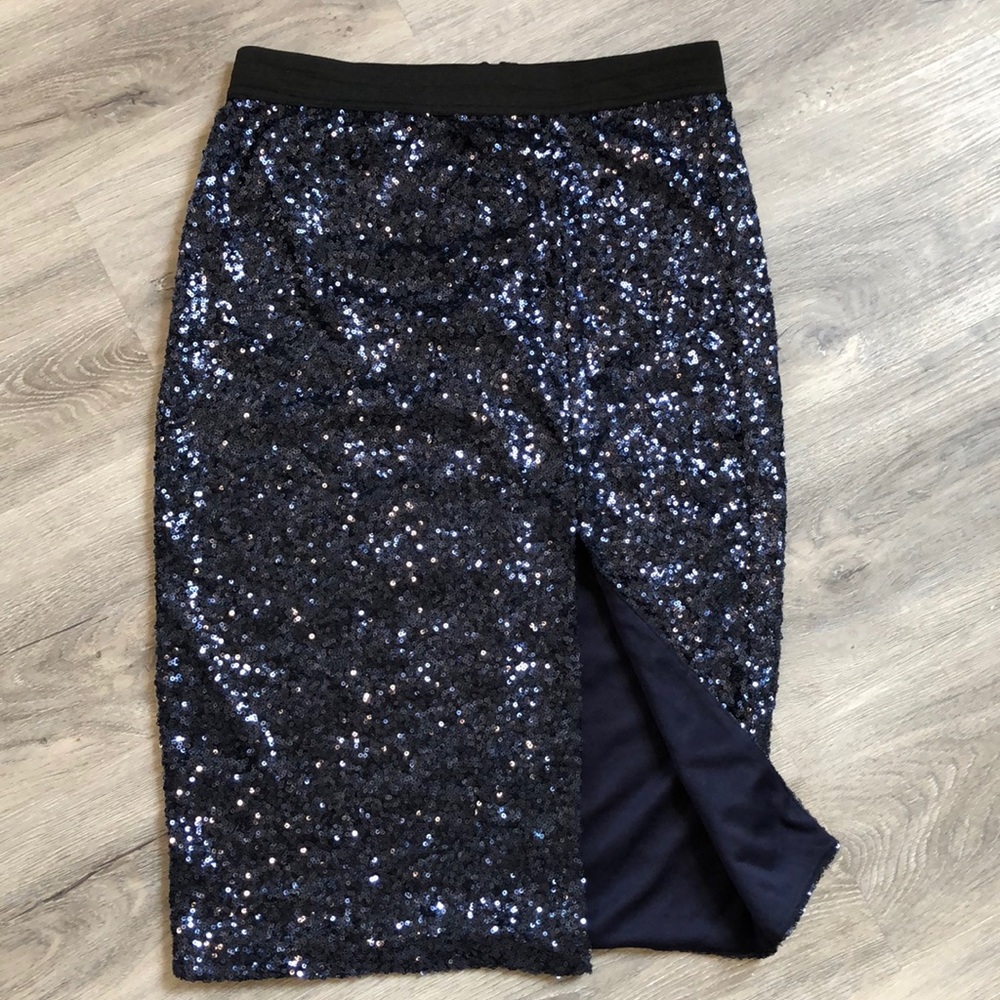 Deep navy blue pencil skirt